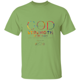 Bible Verse Men 5.3 oz. T-Shirt - "Psalm 73:26" Design 17 - Meditate Healing Christian Store