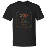 Bible Verse Men 5.3 oz. T-Shirt - "Psalm 73:26" Design 10 - Meditate Healing Christian Store