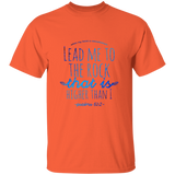 Bible Verse Men 5.3 oz. T-Shirt - "Psalm 61:2" Design 7 - Meditate Healing Christian Store