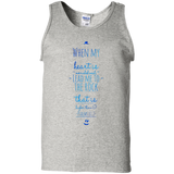 Bible Verse Men 100% Cotton Tank Top - "Psalm 61:2" Design 3 - Meditate Healing Christian Store