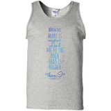 Bible Verse Men 100% Cotton Tank Top - "Psalm 61:2" Design 2 - Meditate Healing Christian Store