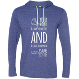 Bible Verse Men Long Sleeve T-Shirt Hoodie - "Psalm 119:105" Design 20 (White Font) - Meditate Healing Christian Store