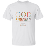Bible Verse Men 5.3 oz. T-Shirt - "Psalm 73:26" Design 17 - Meditate Healing Christian Store