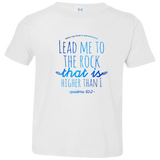 Bible Verse Toddler Jersey T-Shirt - "Psalms 61:2" Design 7 - Meditate Healing Christian Store