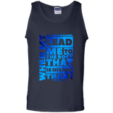 Bible Verse Men 100% Cotton Tank Top - "Psalm 61:2" Design 20 - Meditate Healing Christian Store