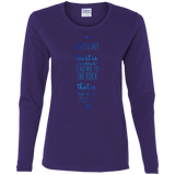 Bible Verse Ladies' Cotton Long Sleeve T-Shirt - "Psalms 61:2" Design 3 - Meditate Healing Christian Store