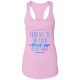 Bible Verses Ladies Ideal Racerback Tank - "Psalm 61:2" Design 7 - Meditate Healing Christian Store