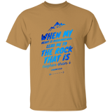 Bible Verse Men 5.3 oz. T-Shirt - "Psalm 61:2" Design 14 - Meditate Healing Christian Store