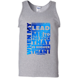 Bible Verse Men 100% Cotton Tank Top - "Psalm 61:2" Design 20 - Meditate Healing Christian Store