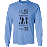 Bible Verse Long Sleeve  Ultra Cotton T-Shirt - "Psalm 119:105" Design 20 (Black Font) - Meditate Healing Christian Store