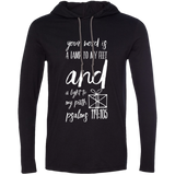 Bible Verse Men Long Sleeve T-Shirt Hoodie - "Psalm 119:105" Design 18 (White Font) - Meditate Healing Christian Store