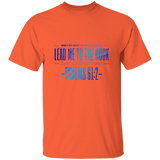 Bible Verse Men 5.3 oz. T-Shirt - "Psalm 61:2" Design 4 - Meditate Healing Christian Store