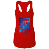 Bible Verses Ladies Ideal Racerback Tank - "Psalm 61:2" Design 20 - Meditate Healing Christian Store