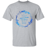 Bible Verse Men 5.3 oz. T-Shirt - "Psalm 61:2" Design 19 - Meditate Healing Christian Store