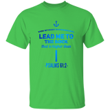 Bible Verse Men 5.3 oz. T-Shirt - "Psalm 61:2" Design 1 - Meditate Healing Christian Store