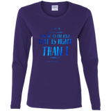 Bible Verse Ladies' Cotton Long Sleeve T-Shirt - "Psalm 61:2" Design 11 - Meditate Healing Christian Store