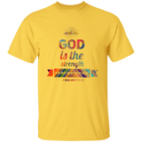 Bible Verse Men 5.3 oz. T-Shirt - "Psalm 73:26" Design 2 - Meditate Healing Christian Store