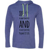 Bible Verse Men Long Sleeve T-Shirt Hoodie - "Psalm 119:105" Design 19 (Black Font) - Meditate Healing Christian Store