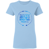 Bible Verses Ladies' 5.3 oz. T-Shirt - "Psalm 61:2" Design 8 - Meditate Healing Christian Store