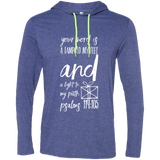 Bible Verse Men Long Sleeve T-Shirt Hoodie - "Psalm 119:105" Design 18 (White Font) - Meditate Healing Christian Store