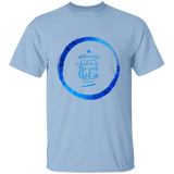 Bible Verse Men 5.3 oz. T-Shirt - "Psalm 61:2" Design 15 - Meditate Healing Christian Store