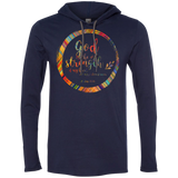 Bible Verse Men Long Sleeve T-Shirt Hoodie - "Psalm 73:26" Design 9 - Meditate Healing Christian Store