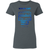Bible Verses Ladies' 5.3 oz. T-Shirt - "Psalm 61:2" Design 5 - Meditate Healing Christian Store