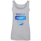 Bible Verses Ladies' 100% Ringspun Cotton Tank Top - "Psalm 61:2" Design 13 - Meditate Healing Christian Store