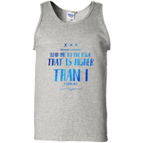 Bible Verse Men 100% Cotton Tank Top - "Psalm 61:2" Design 11 - Meditate Healing Christian Store
