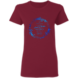 Bible Verses Ladies' 5.3 oz. T-Shirt - "Psalm 61:2" Design 19 - Meditate Healing Christian Store