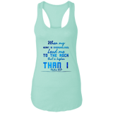 Bible Verses Ladies Ideal Racerback Tank - "Psalm 61:2" Design 6 - Meditate Healing Christian Store