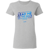 Bible Verses Ladies' 5.3 oz. T-Shirt - "Psalms 61:2" Design 12 - Meditate Healing Christian Store