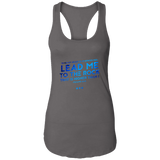 Bible Verses Ladies Ideal Racerback Tank - "Psalm 61:2" Design 12 - Meditate Healing Christian Store