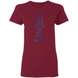 Bible Verses Ladies' 5.3 oz. T-Shirt - "Psalm 61:2" Design 2 - Meditate Healing Christian Store