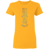 Bible Verses Ladies' 5.3 oz. T-Shirt - "Psalm 61:2" Design 2 - Meditate Healing Christian Store