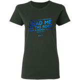 Bible Verses Ladies' 5.3 oz. T-Shirt - "Psalms 61:2" Design 12 - Meditate Healing Christian Store