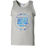 Bible Verse Men 100% Cotton Tank Top - "Psalm 61:2" Design 8 - Meditate Healing Christian Store