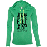 Bible Verse Ladies' Long Sleeve T-Shirt Hoodie - "Psalm 119:105" Design 4 (Black Font) - Meditate Healing Christian Store