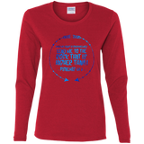Bible Verse Ladies' Cotton Long Sleeve T-Shirt - "Psalm 61-2" Design 8 - Meditate Healing Christian Store