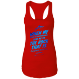 Bible Verses Ladies Ideal Racerback Tank - "Psalm 61:2" Design 14 - Meditate Healing Christian Store