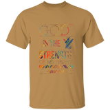 Bible Verse Men 5.3 oz. T-Shirt - "Psalm 73:26" Design 15 - Meditate Healing Christian Store