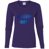 Bible Verse Ladies' Cotton Long Sleeve T-Shirt - "Psalms 61:2" Design 4 - Meditate Healing Christian Store