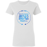 Bible Verses Ladies' 5.3 oz. T-Shirt - "Psalm 61:2" Design 8 - Meditate Healing Christian Store