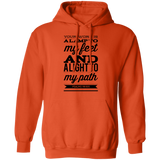 Bible Verse Men G185 Pullover Hoodie 8 oz. - Your Word Is Light To My Path ~Psalm 119:105~ Design 15