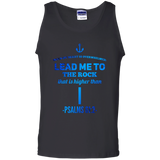 Bible Verse Men 100% Cotton Tank Top - "Psalm 61:2" Design 1 - Meditate Healing Christian Store