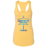Bible Verses Ladies Ideal Racerback Tank - "Psalm 61:2" Design 1 - Meditate Healing Christian Store