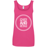 Bible Verse Ladies' 100% Ringspun Cotton Tank Top - "Psalm 119:105" Design 8 (White Font) - Meditate Healing Christian Store