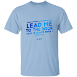 Bible Verse Men 5.3 oz. T-Shirt - "Psalm 61:2" Design 12 - Meditate Healing Christian Store