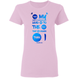 Bible Verses Ladies' 5.3 oz. T-Shirt - "Psalm 61:2" Design 9 - Meditate Healing Christian Store