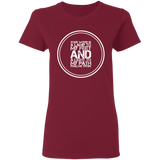 Bible Verse Ladies' 5.3 oz. T-Shirt - "Psalm 119:105" Design 8 (White Font) - Meditate Healing Christian Store